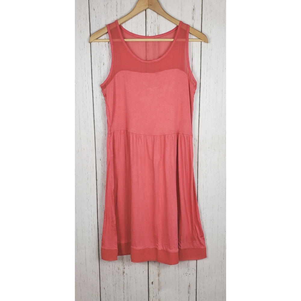 Mac + Jac Coral Mesh Dress